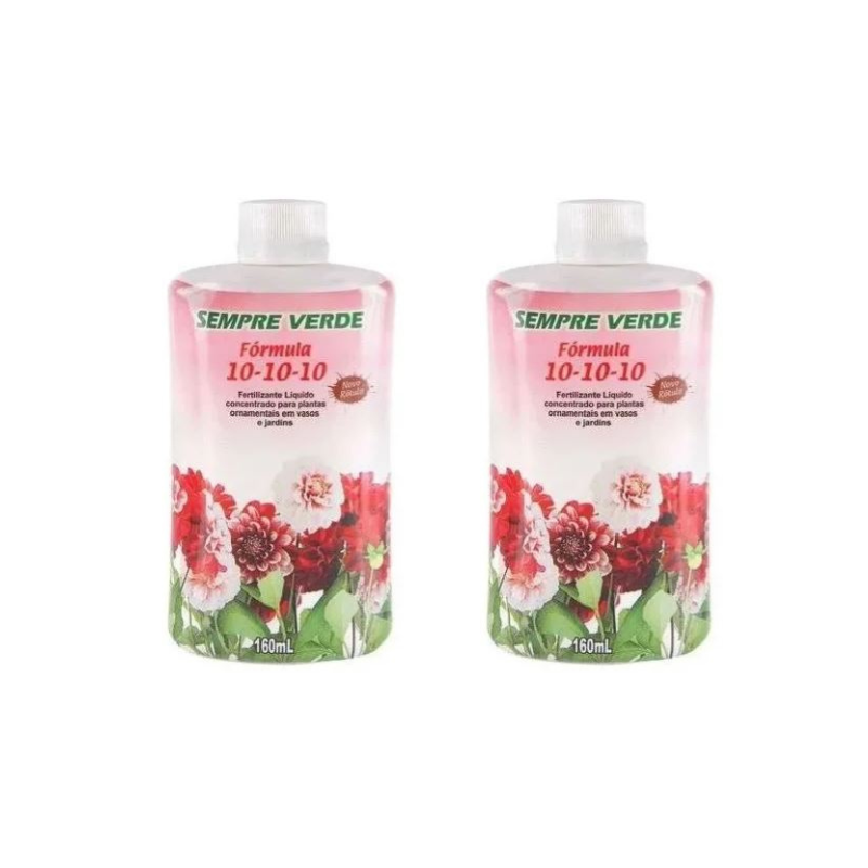 Kit Fertilizante Líquido Sempre Verde 10-10-10 160ml