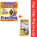 Kit Coleira Free Dog + Remédio Antipulgas 2,5 a 5kg